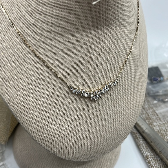 Diamonique by QVC Sterling Silver Necklace, Adjustable 14–16 Inches - Picture 5 of 17